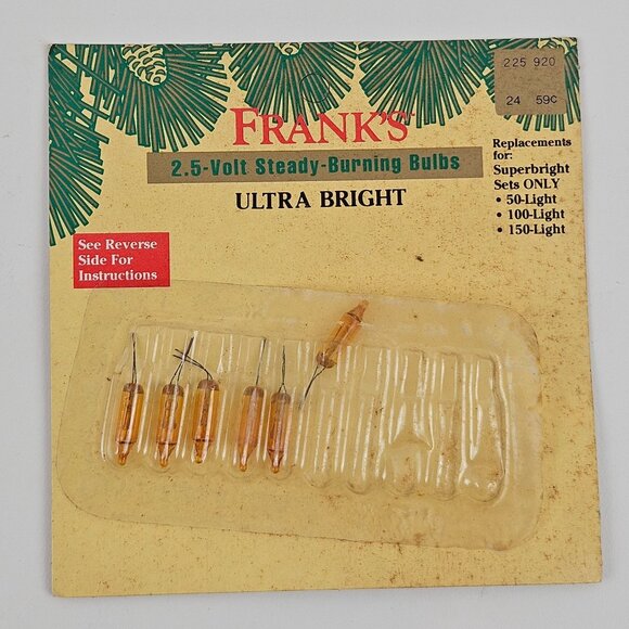 Franks Ultra Bright Steady Burning Bulbs 2.5V 3.5V for Superbright Sets Vintage - Picture 8 of 11